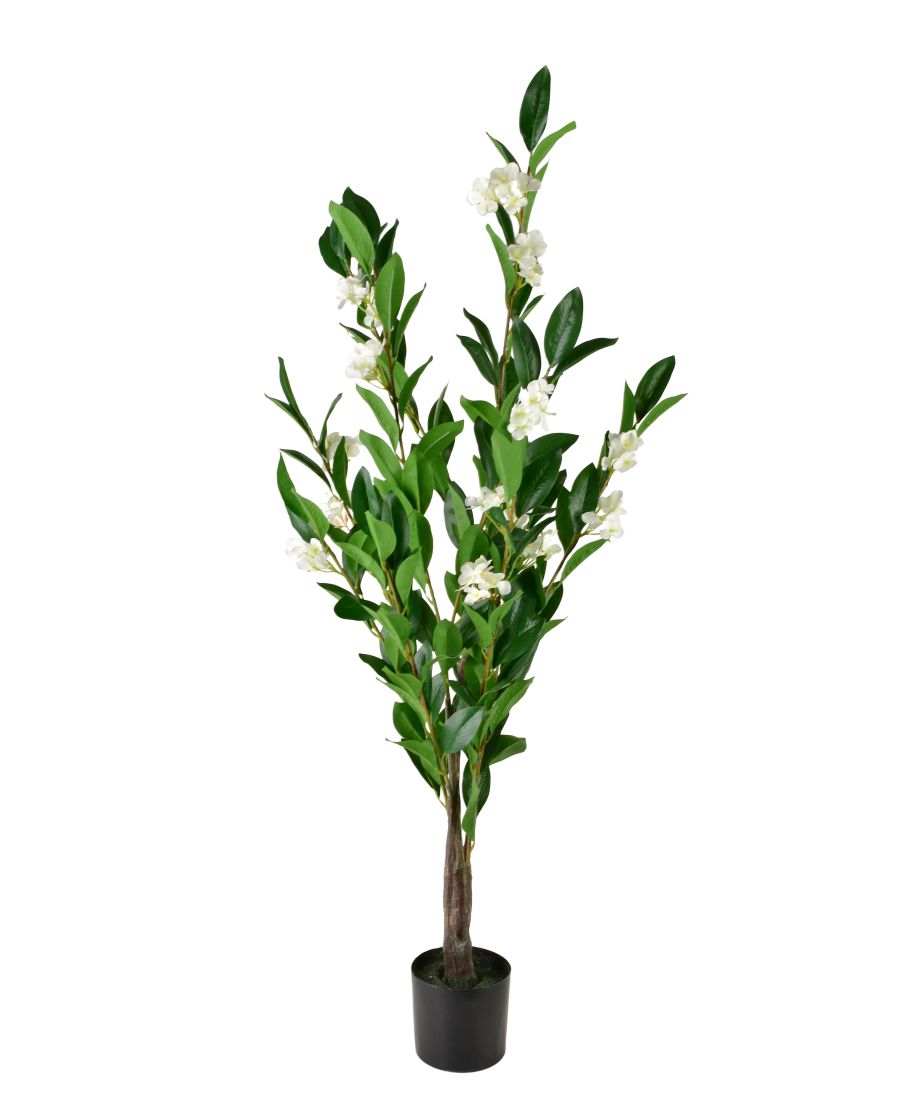 VIRIDIS Sztuczny kwiat biały 13x12x117cm