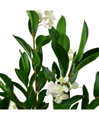 VIRIDIS Sztuczny kwiat biały 13x12x117cm