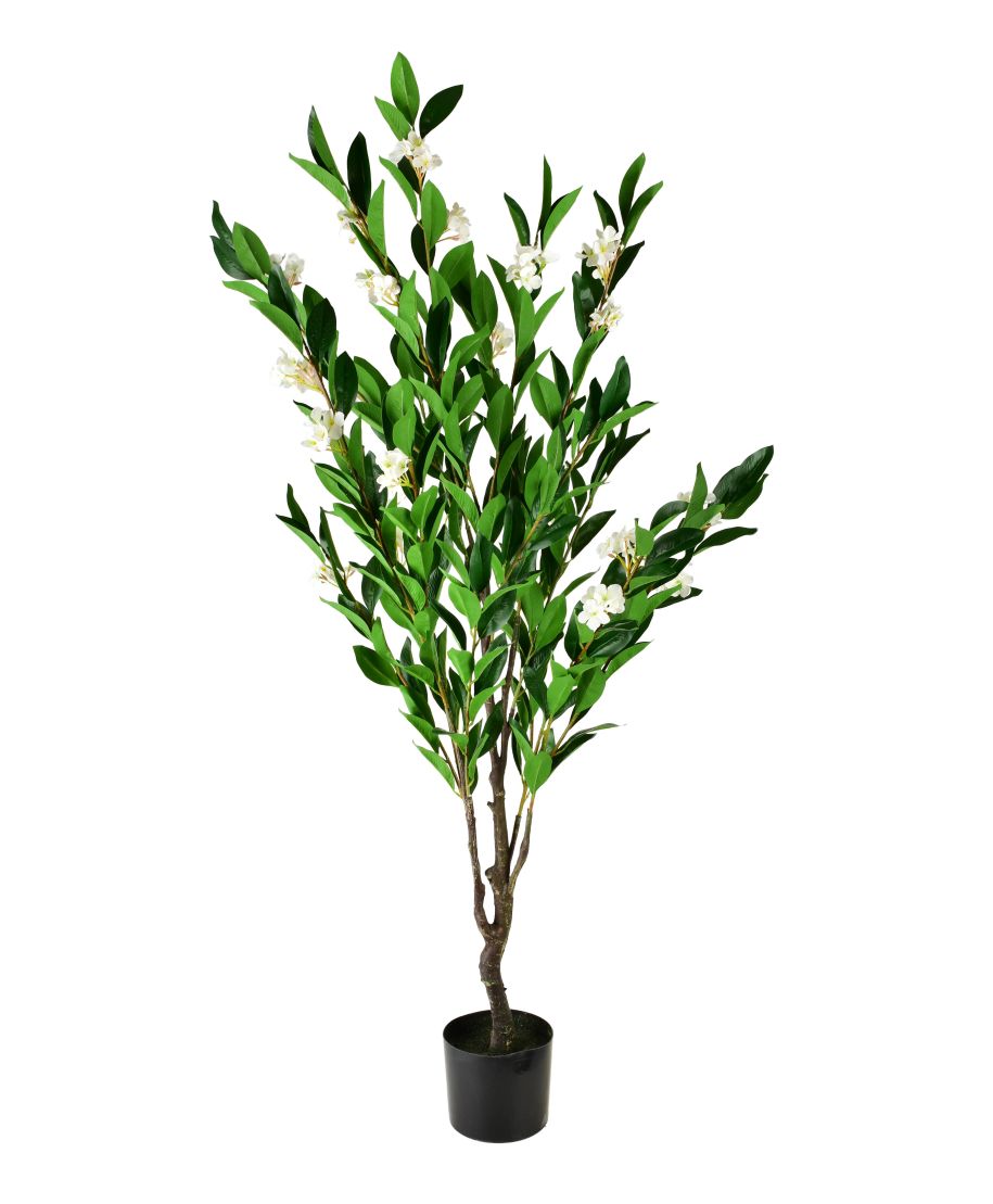 VIRIDIS Sztuczny kwiat biały 15x14x145cm