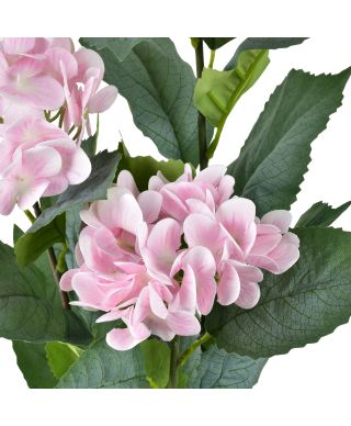 VIRIDIS Sztuczny kwiat hortensja blady róż 13x13x78cm