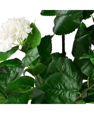 VIRIDIS Sztuczny kwiat hortensja biały 14x13x92cm