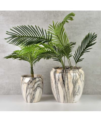 VIRIDIS Sztuczny kwiat palma niska 13x12x57cm