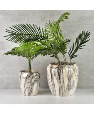 VIRIDIS Sztuczny kwiat palma niska 13x12x57cm