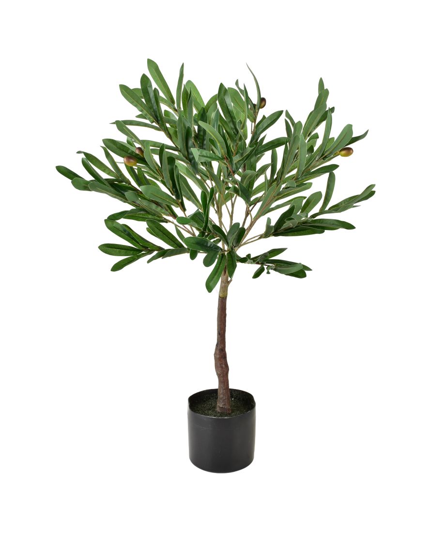 VIRIDIS Sztuczny kwiat oliwka drzewko 13x12x72cm