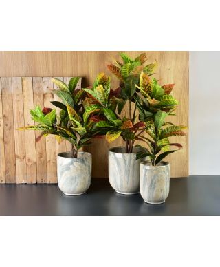 VIRIDIS Sztuczny kwiat kroton 16x15x77cm