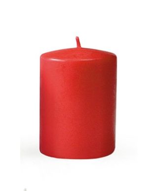 Świeca CLASSIC CANDLES Walec mały 7xh10cm czerwona parafinowa