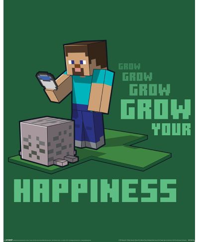 Minecraft Grow Your Happiness - plakat