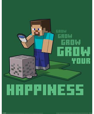 Minecraft Grow Your Happiness - plakat