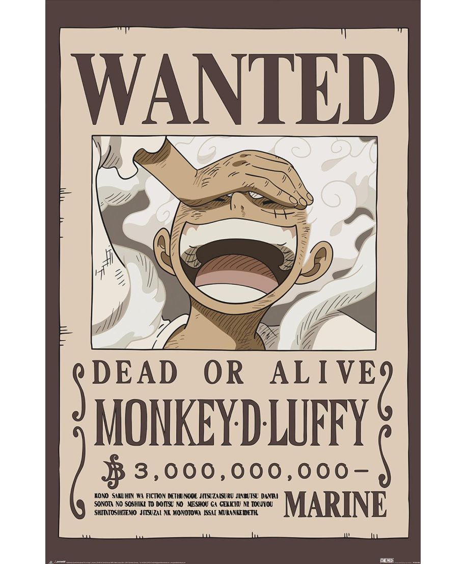 One Piece Wanted Luffy - plakat