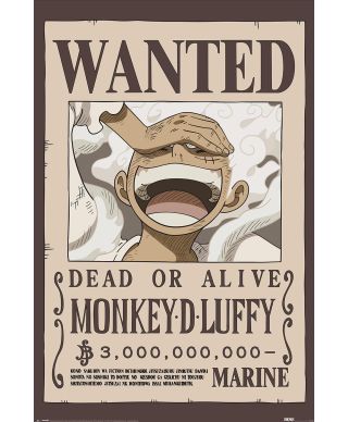 One Piece Wanted Luffy - plakat