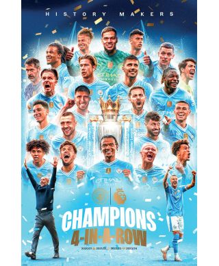 Manchester City Champions 2024 - plakat