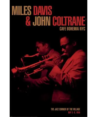 Miles Davis And John Coltrane Cafe Bohemia - plakat