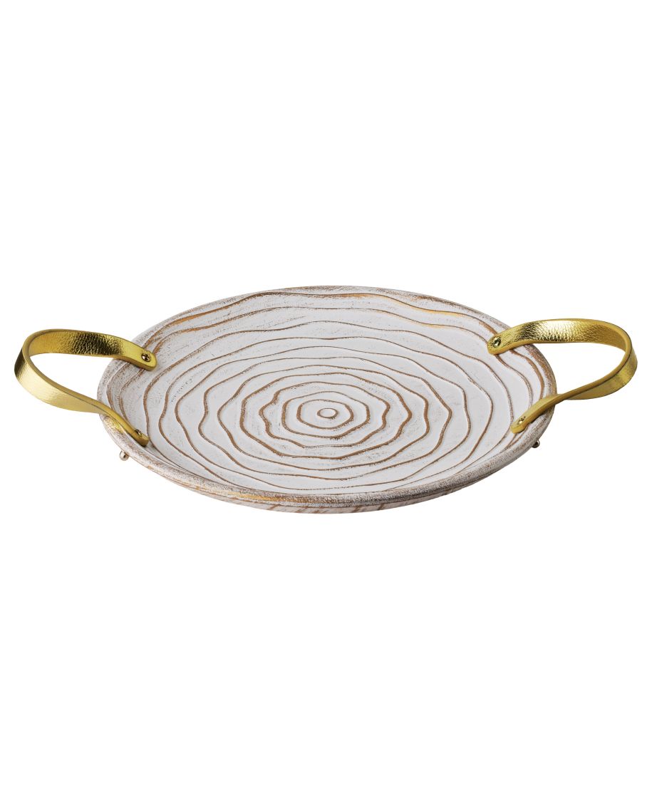 DAZ Taca 29x38x3cm z uchwytami złotymi