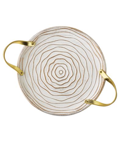 DAZ Taca 29x38x3cm z uchwytami złotymi