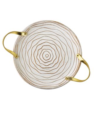 DAZ Taca 29x38x3cm z uchwytami złotymi