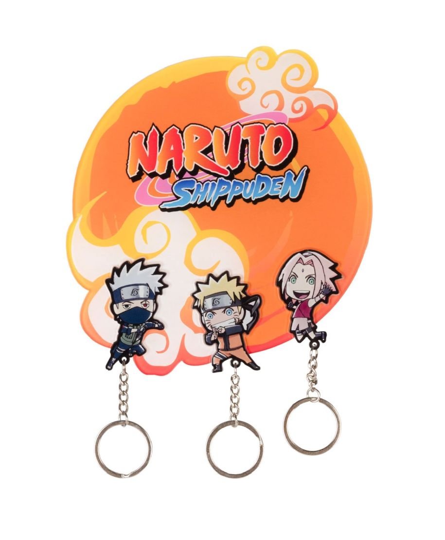 Naruto Shippuden - wieszak na klucze z breloczkami