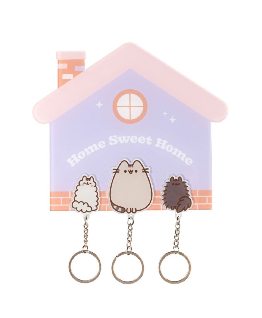 Pusheen - wieszak na klucze z breloczkami