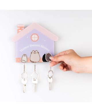 Pusheen - wieszak na klucze z breloczkami