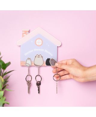 Pusheen - wieszak na klucze z breloczkami
