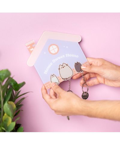 Pusheen - wieszak na klucze z breloczkami