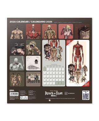Attack On Titan - kalendarz ścienny 2026