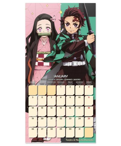 Demon Slayer - kalendarz ścienny 2026