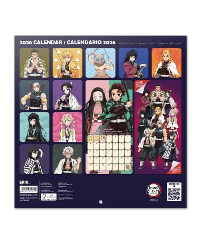 Demon Slayer - kalendarz ścienny 2026