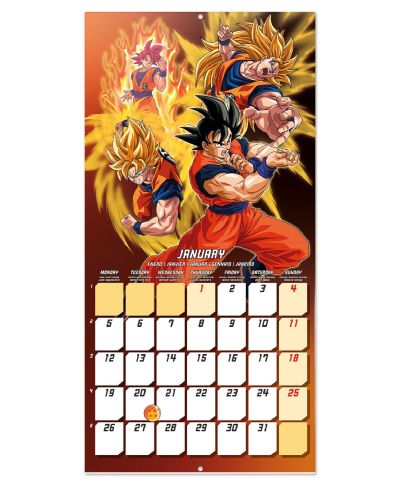 Dragon Ball - kalendarz ścienny 2026