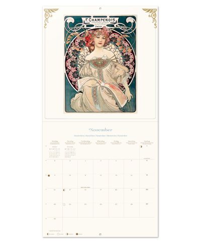 Art Nouveau - kalendarz ścienny 2026