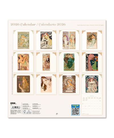 Art Nouveau - kalendarz ścienny 2026