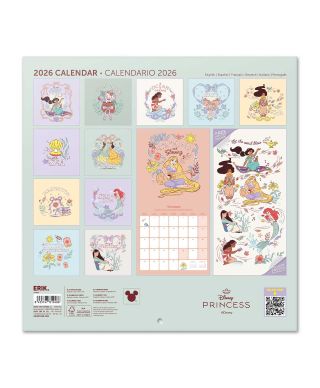 Disney Księżniczki - kalendarz ścienny 2026