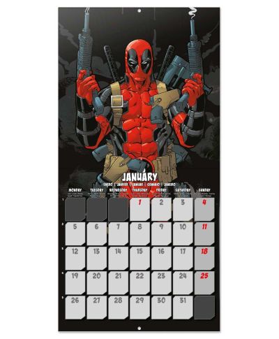 Marvel Deadpool - kalendarz ścienny 2026