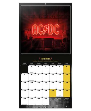 AC/DC - kalendarz ścienny 2026