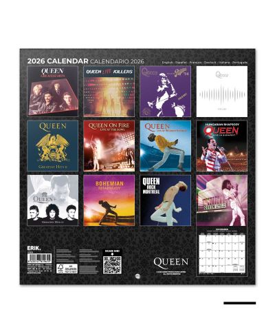 Queen - kalendarz ścienny 2026