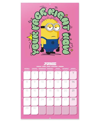 Minionki - kalendarz ścienny 2026