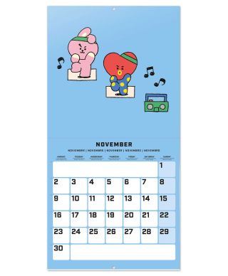 BT21 - kalendarz ścienny 2026