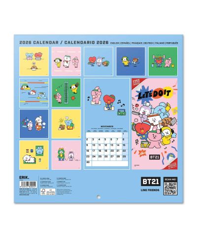 BT21 - kalendarz ścienny 2026