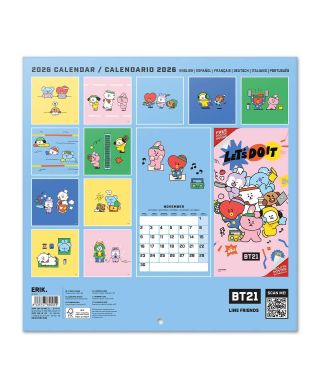 BT21 - kalendarz ścienny 2026