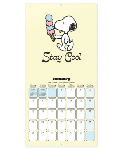 Snoopy - kalendarz ścienny 2026