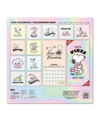 Snoopy - kalendarz ścienny 2026