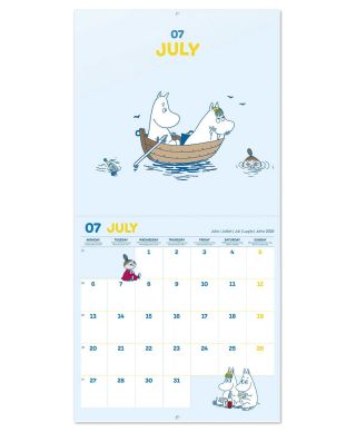 Muminki - kalendarz ścienny 2026