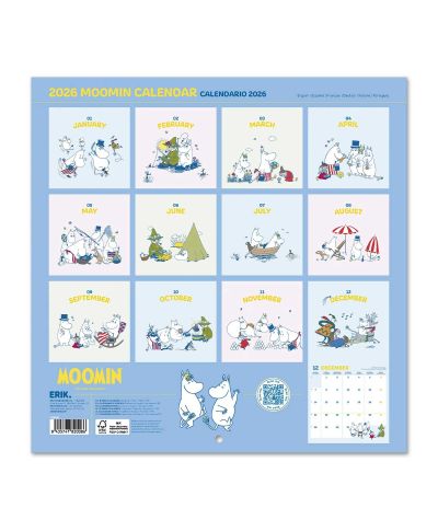 Muminki - kalendarz ścienny 2026