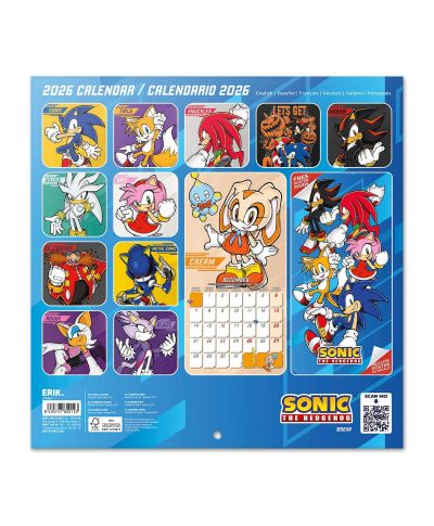 Jeż Sonic - kalendarz ścienny 2026