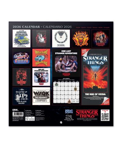 Stranger Things 5 - kalendarz ścienny 2026