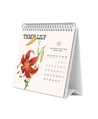 Kwiaty - biurkowy kalendarz 2026