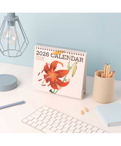 Kwiaty - biurkowy kalendarz 2026