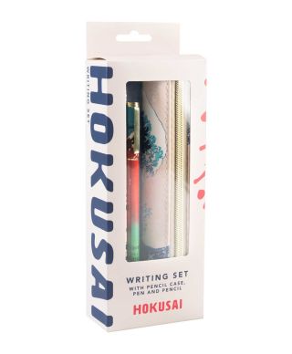 Hokusai - zestaw piórnika z długopisem i ołówkiem