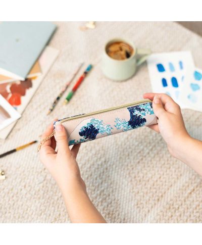 Hokusai - zestaw piórnika z długopisem i ołówkiem