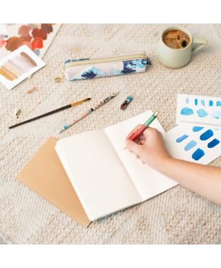 Hokusai - zestaw piórnika z długopisem i ołówkiem