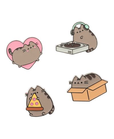 Pusheen - zestaw 4 przypinek